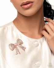 Load image into Gallery viewer, Paparazzi ♥ Bow Bravado - Rose Gold ♥ Brooch BR12