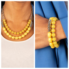 Load image into Gallery viewer, Paparazzi ♥ Venetian Voyage Necklace & La Vida Vacation Bracelet ♥ Yellow Set - S80