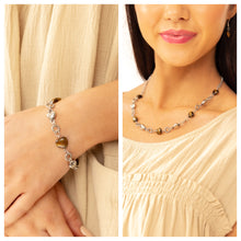 Load image into Gallery viewer, Paparazzi ♥ I Can Feel Your Heartbeat Bracelet  & My HEARTBEAT Will Go On ♥ Brown Set S98