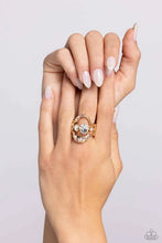 Load image into Gallery viewer, Paparazzi ♥ Shopaholic Statement - Gold ♥ Ring EX89