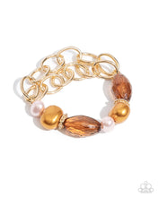Load image into Gallery viewer, Paparazzi ♥ Pearly Patron Necklace &amp; Pearly Passenger Bracelet - Brown Set ♥ Set EX60