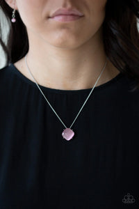 Paparazzi ♥ You GLOW Girl Necklace & Turn Up The Glow Bracelet Set ♥ - Pink S12