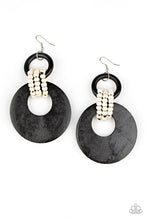 Load image into Gallery viewer, Paparazzi ♥ Beach Day Drama - Black ♥ Earrings DE20