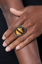 Load image into Gallery viewer, Paparazzi ♥ Stone Terrarium - Brass ♥ R229