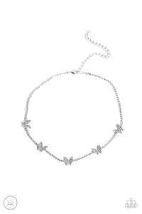 Paparazzi ♥ Fluttering Fanatic - White ♥ Choker N1457