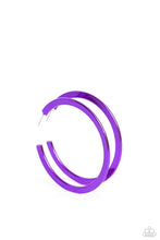 Load image into Gallery viewer, Paparazzi ♥ Pop HOOP - Purple ♥ Post E2227