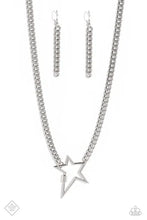 Load image into Gallery viewer, Paparazzi ♥ Playful Popstar Necklace &amp; Iconic Impression Earrings - Silver Set ♥ S229