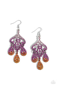 Paparazzi ♥ Chandelier Command - Multi/Orange ♥ E1100
