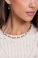 Load image into Gallery viewer, Paparazzi ♥ Natural Nonchalance Necklace &amp; Natural Notion Bracelet - Brown ♥ $10 Set - S124