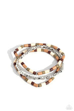 Load image into Gallery viewer, Paparazzi ♥ Natural Nonchalance Necklace &amp; Natural Notion Bracelet - Brown ♥ $10 Set - S124