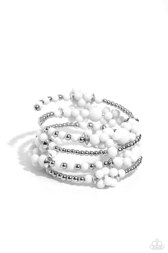 Paparazzi ♥ Compelling Clouds - White ♥ Coil B682