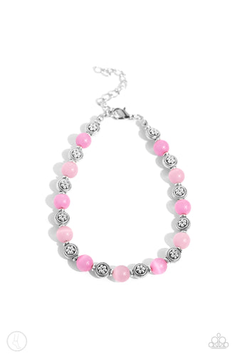 Paparazzi ♥ Beachy Bouquet - Pink ♥ Anklet A22