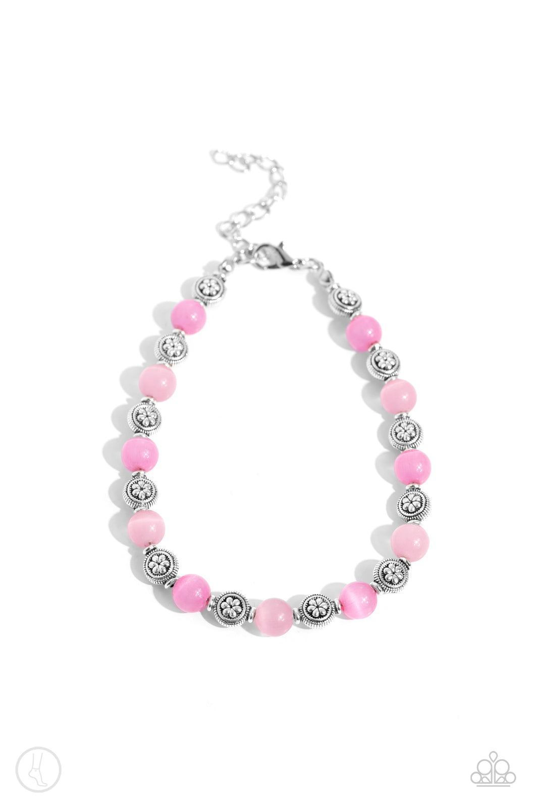 Paparazzi ♥ Beachy Bouquet - Pink ♥ Anklet A22