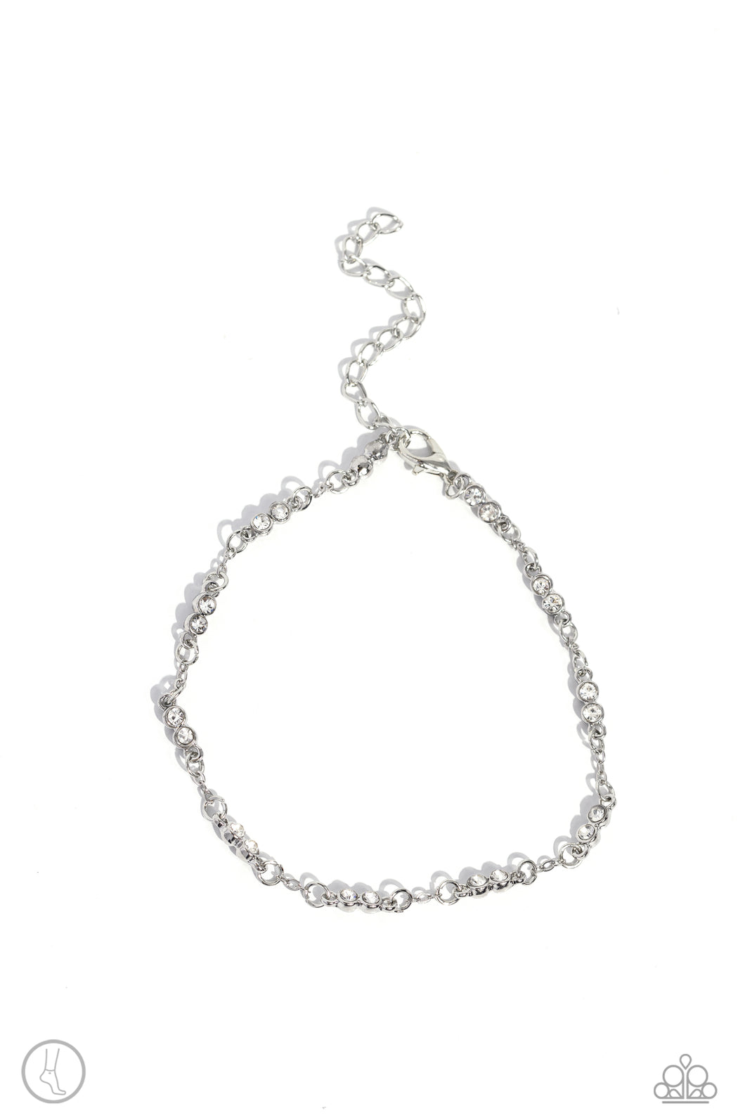 Paparazzi ♥ Simple Sass - White ♥ Anklet A21