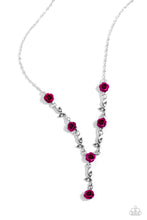 Load image into Gallery viewer, Paparazzi ♥ ROSE Without Saying Necklace &amp; Led by the ROSE Earrings - Pink ♥ 2-piece set S135