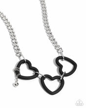 Load image into Gallery viewer, Paparazzi ♥ Heart Homage - Black ♥ Necklace EX94