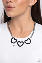 Load image into Gallery viewer, Paparazzi ♥ Heart Homage - Black ♥ Necklace EX94