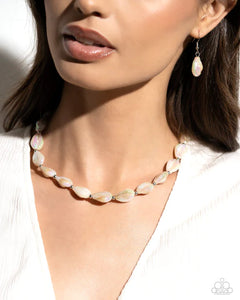 Paparazzi ♥ SHELL-bound Sentiment Necklace & Under My SHELL - Brown ♥ S127