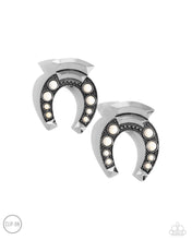 Load image into Gallery viewer, Paparazzi ♥ Harmonious Horseshoe - White ♥ Clip-On E1429