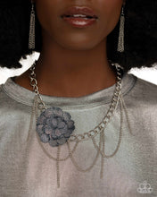 Load image into Gallery viewer, Paparazzi ♥ Deconstructed Denim Necklace &amp; Dauntless Denim Post Earrings - Blue Set♥ S129