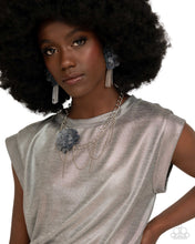 Load image into Gallery viewer, Paparazzi ♥ Deconstructed Denim Necklace &amp; Dauntless Denim Post Earrings - Blue Set♥ S129