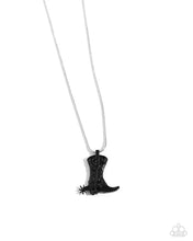 Load image into Gallery viewer, Paparazzi ♥ Boot Scootin Bravado Necklace &amp; Rodeo Royalty Earrings - Black Set ♥ S0001
