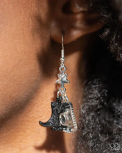 Load image into Gallery viewer, Paparazzi ♥ Boot Scootin Bravado Necklace &amp; Rodeo Royalty Earrings - Black Set ♥ S0001