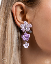 Load image into Gallery viewer, Paparazzi ♥ Bouquet Brilliance Necklace &amp; Balanced Bouquet Clip-on Earrings - Purple ♥ 2-piece Set S136