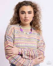 Load image into Gallery viewer, Paparazzi ♥ Reflective Redux Necklace &amp; Reflective Ratio Bracelet - Purple Set ♥ S151