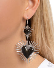 Load image into Gallery viewer, Paparazzi ♥ Sunburst Sweethearts - Black ♥ E1515