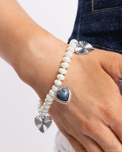Load image into Gallery viewer, Paparazzi ♥ Modest Malibu Necklace &amp; Heart-Struck Haven Bracelet - Silver ♥ S146