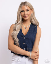 Load image into Gallery viewer, Paparazzi ♥ Modest Malibu Necklace &amp; Heart-Struck Haven Bracelet - Silver ♥ S146