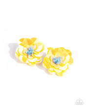 Load image into Gallery viewer, Paparazzi ♥ Floating Florals - Yellow ♥ Post E1498