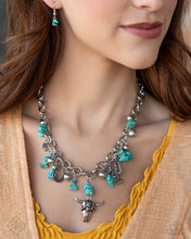 Load image into Gallery viewer, Paparazzi ♥ Wild West Whimsy Necklace &amp; Wild West Wardrobe Bracelet - Blue Set ♥ S166