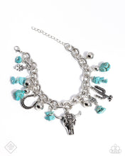 Load image into Gallery viewer, Paparazzi ♥ Wild West Whimsy Necklace &amp; Wild West Wardrobe Bracelet - Blue Set ♥ S166