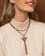 Load image into Gallery viewer, Paparazzi ♥ Layered Longhorn - Brass ♥ N2910