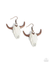 Load image into Gallery viewer, Paparazzi ♥ Southwestern Skull - Copper ♥ E2249