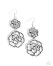 Load image into Gallery viewer, Paparazzi ♥ Reminiscent Rosette - Silver ♥ E1620