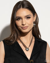 Load image into Gallery viewer, Paparazzi ♥ Fabricated Finesse Necklace &amp; Engraved Excitement  Earrings -Brown Set♥ S168