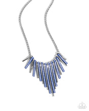 Load image into Gallery viewer, Paparazzi ♥ Fashionable Fringe Necklace &amp; Colored Cameo Bracelet - Blue Set  ♥ S170