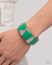 Load image into Gallery viewer, Paparazzi ♥ Fashionable Fringe Necklace &amp; Colored Cameo Bracelet - Green 2-Piece Set ♥ S165