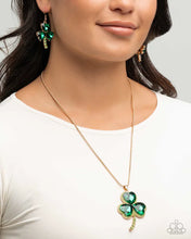 Load image into Gallery viewer, Paparazzi ♥ Lucky Lullaby Necklace &amp; Lucky Luster Earrings - Green Set ♥ S235