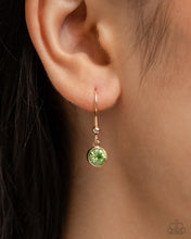 Load image into Gallery viewer, Paparazzi ♥ Lucky Lullaby Necklace &amp; Lucky Luster Earrings - Green Set ♥ S235