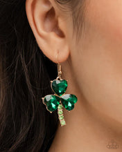 Load image into Gallery viewer, Paparazzi ♥ Lucky Lullaby Necklace &amp; Lucky Luster Earrings - Green Set ♥ S235