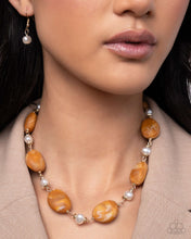 Load image into Gallery viewer, Paparazzi ♥ Selective Socialite Necklace &amp; Selective Slay Bracelet - Brown 2-piece Set ♥ S163