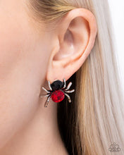 Load image into Gallery viewer, Paparazzi ♥ Spider Bite Ring &amp; Black Widow Earrings - Red Set ♥ S234