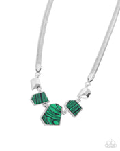 Load image into Gallery viewer, Paparazzi ♥ Lined Legacy Necklace  &amp; Lined Leisure Bracelet - Green Set ♥ S171