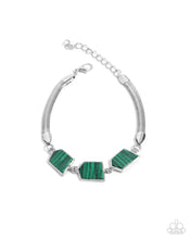 Load image into Gallery viewer, Paparazzi ♥ Lined Legacy Necklace  &amp; Lined Leisure Bracelet - Green Set ♥ S171