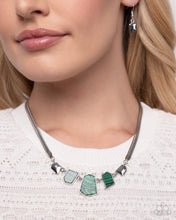 Load image into Gallery viewer, Paparazzi ♥ Lined Legacy Necklace  &amp; Lined Leisure Bracelet - Green Set ♥ S171