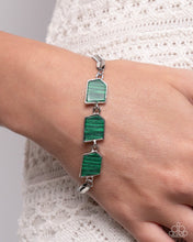 Load image into Gallery viewer, Paparazzi ♥ Lined Legacy Necklace  &amp; Lined Leisure Bracelet - Green Set ♥ S171